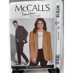 Uncut McCalls M7818 Sewing Pattern Womens Jacket Xlg-Xxl-Xxxl uncut